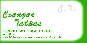 csongor talpas business card